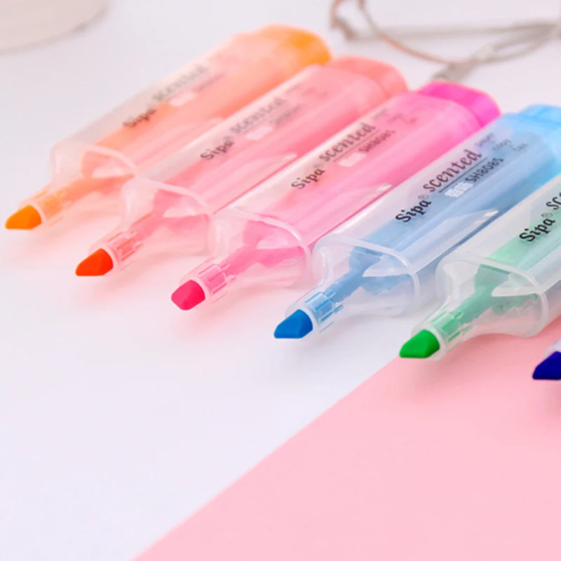 Markers Pen Candy Color Scented Highlighters High-capacity S