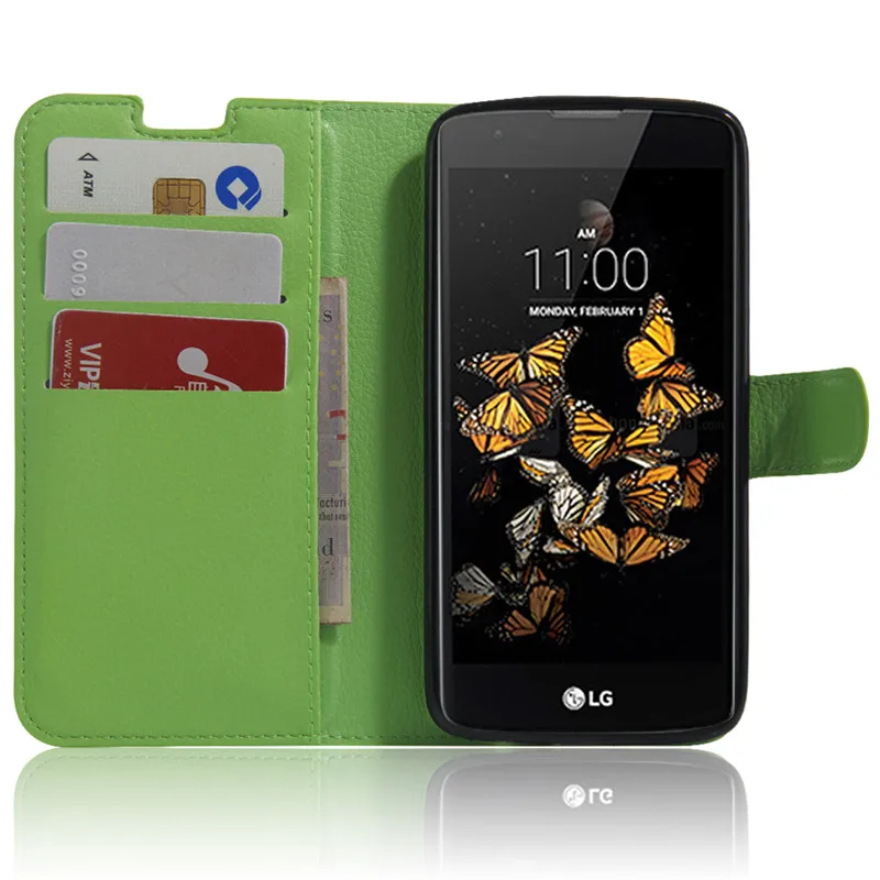 Кожаный чехол книжка для LG K8 бумажник Lte K350 K350E K350N 5 0 дюйма мобильный телефон