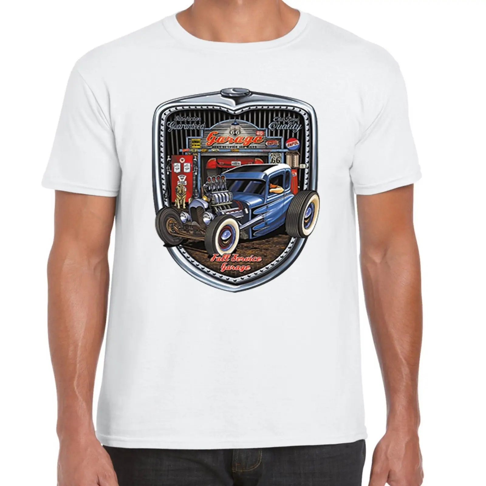 2019 Funny Hotrod 58 Mens Hot Rod T Shirt Rat Rockabilly Vintage Clothing Car Gift Idea 29 Unisex Tee | Мужская одежда