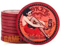 5 10 шт./лот Премиум керамические фишки 12 г узор Texas Hold'em покер азартные игры чип казино - Цвет: 5