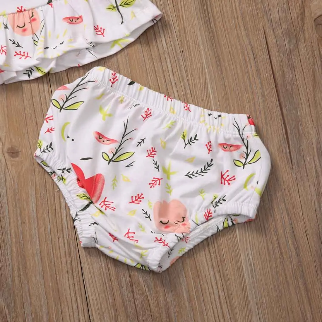 2017 0-24M 2PCS Newborn Baby Girls Bikini Suit Swimsuit Floral Print Swimwear Triangle Bathing Swimming Clothes Cute Beachwear | Спорт и