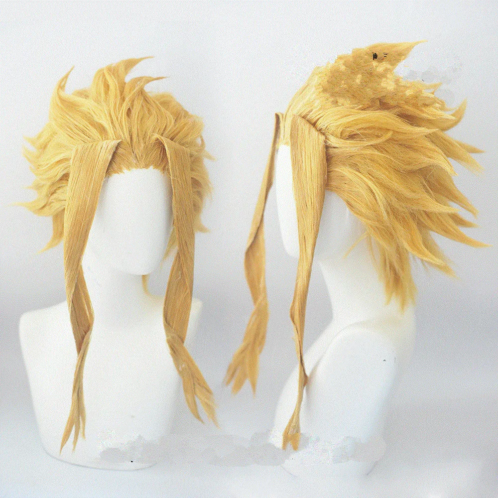 

Anime My Hero Academia All Might Yagi Toshinori Boku no Hero Academia Wig Cosplay Yellow Wig Role Play+wig cap