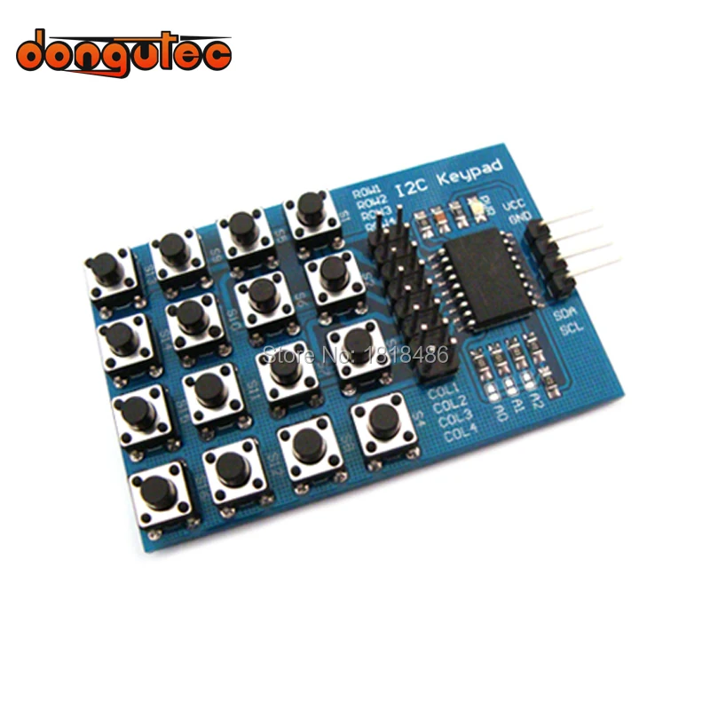 Модуль клавиатуры dongutec I2C с 16 клавишами 4x4 мембранный переключатель клавиатура 4*4