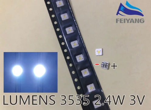 700 шт. люмен светодиодный ная подсветка Flip Chip 2 4 Вт 3 в 3535 холодный белый лм ЖК для