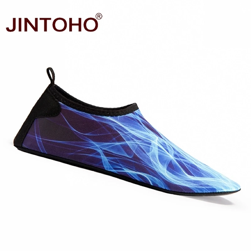 Летняя мужская акваобувь JINTOHO для плавания пляжная обувь большие яркие мужские