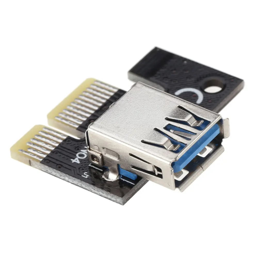 Черный для bitcoin Mining PCI-E Riser PCI Express 1x to 16x удлинитель плата карта USB 3,0 адаптер с SATA кабель питания и USB кабель