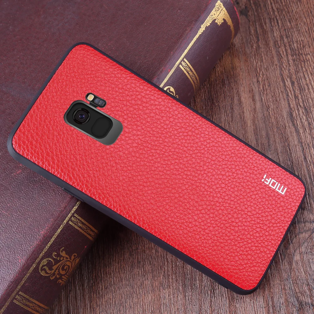 MOFi оригинальная задняя крышка для samsung Galaxy S9 Чехол Жесткий PC для Galaxy S9 из искусственной кожи корпус полный идеальный роскошный мягкий ТПУ чехол