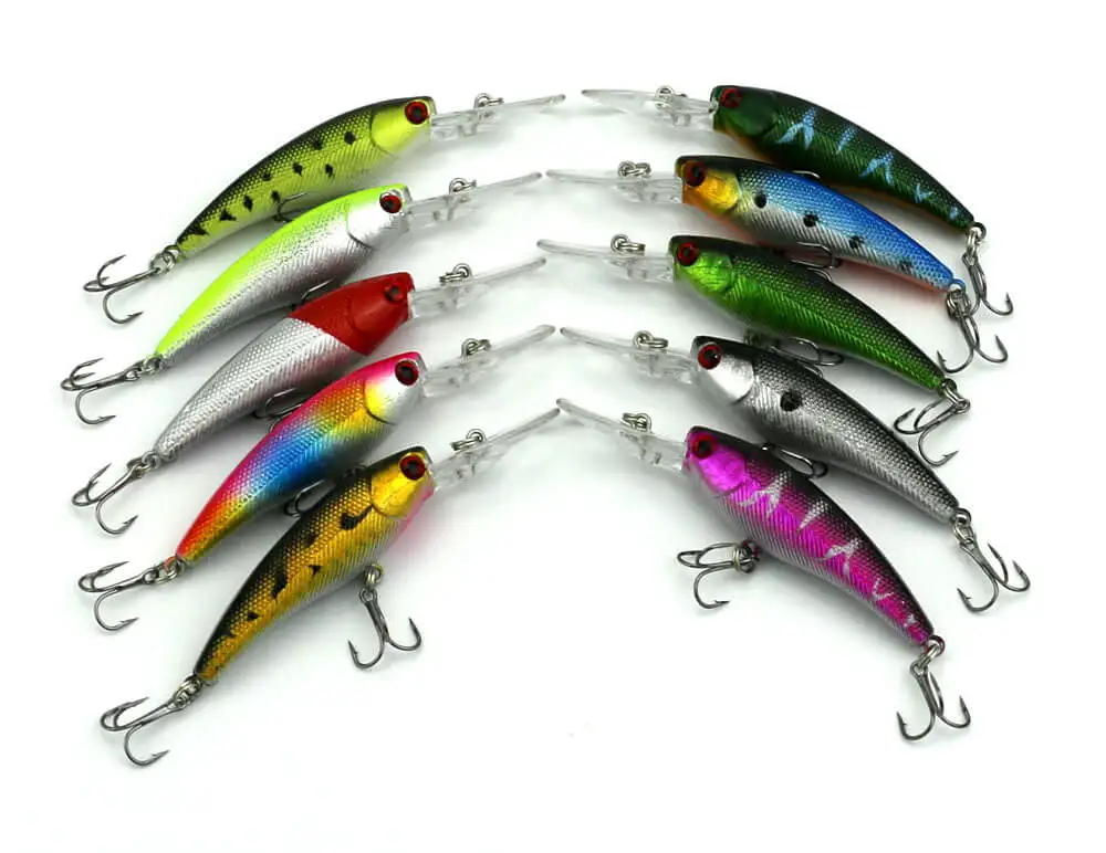 

10 Pack 10cm/8g Bionic Plastic Fishing Lure Bass Baits Artificial Minnow Crank baits Swimbait Topwater Salt Fresh water Tackle
