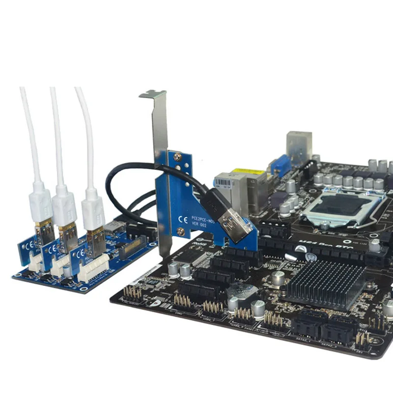 PCI Express до 3 Mini PCI-Express порты Riser Card Mini-ITX к внешним pci-e Слот карт адаптера для Bitcoin Miner |