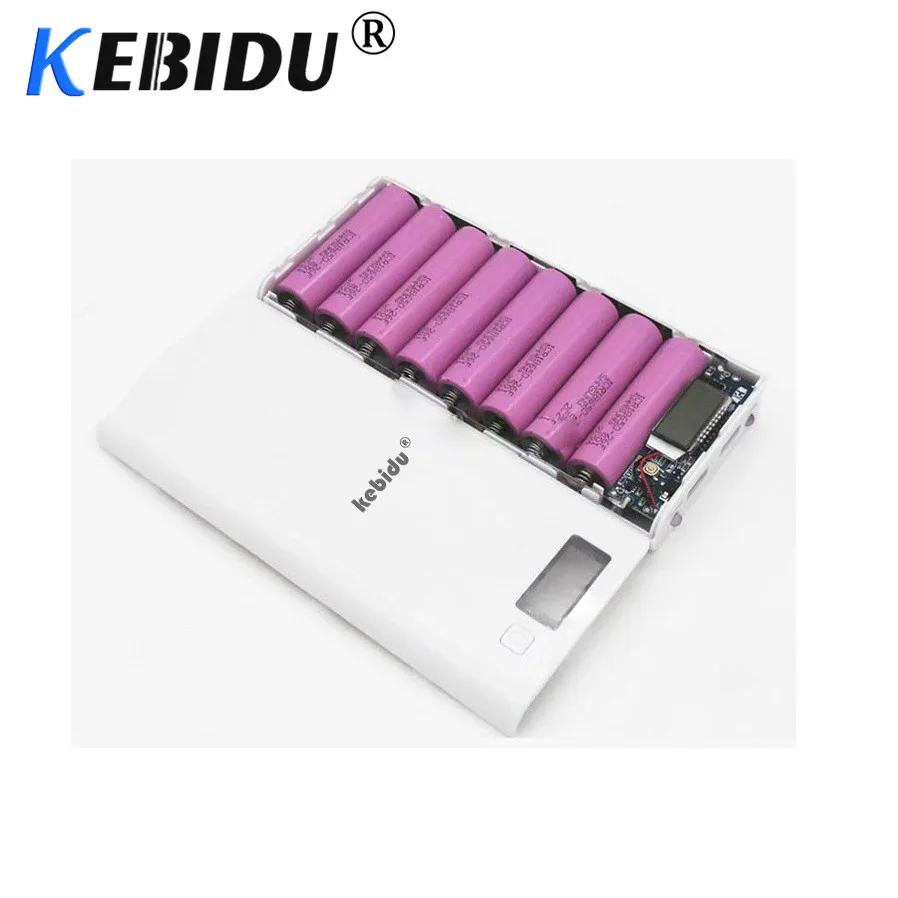 Kebidu DIY 8*18650 чехол внешний аккумулятор оболочка портативные зарядные устройства