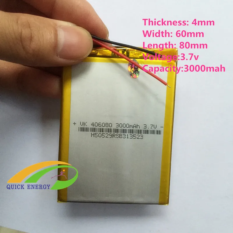 3.7 В thium полимерный аккумулятор 406080 046080 Маленькие игрушки MP3 MP4 GPS мобильного