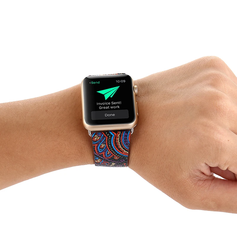 Ремешок кожаный для Apple Watch 1 2 3 38 42 мм|Ремешки часов| |