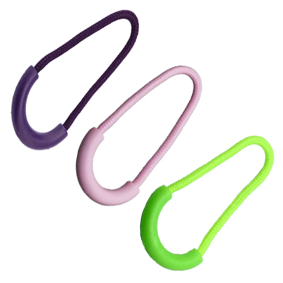 6 шт./лот разноцветный шнур на молнии тянущийся ремень петля черного цвета для