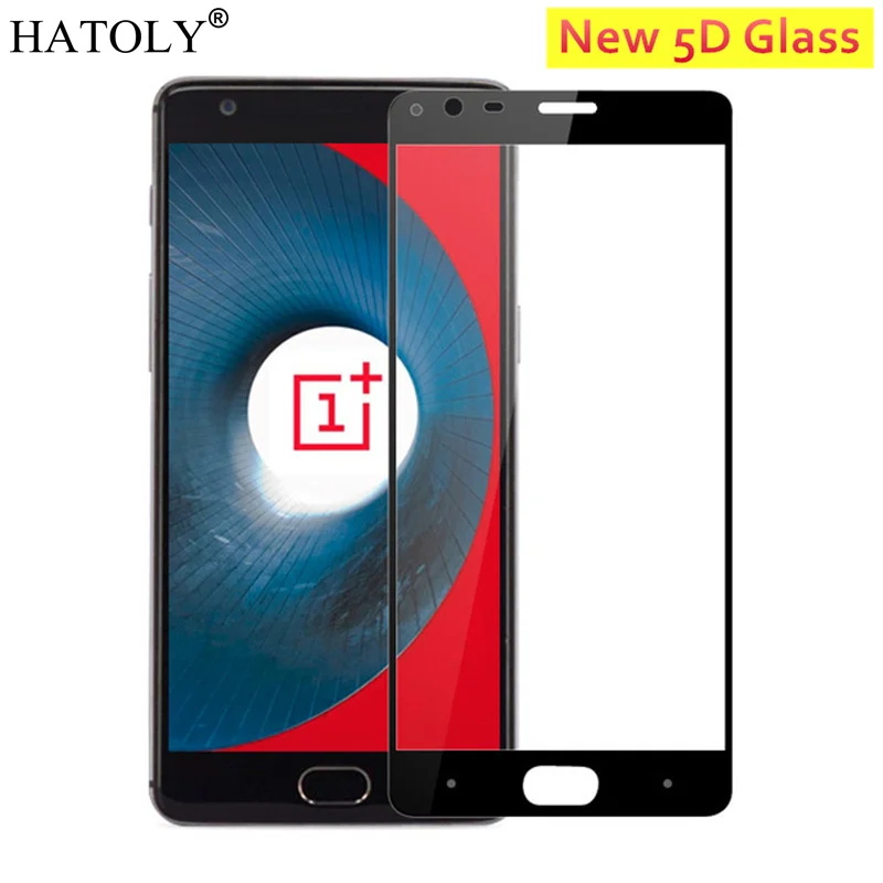 5D закаленное стекло Oneplus 3 Стекло 9H полное покрытие изогнутое для 3T Защита экрана