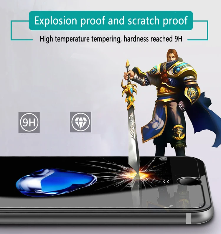 Защитное стекло HOPCHAM закаленное для iPhone XS Max/7/8/plus твердость 9H защита экрана 2