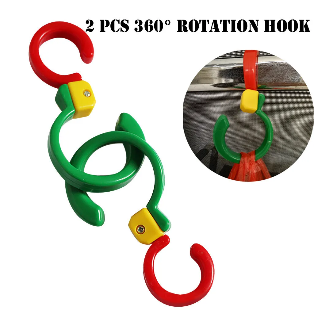2Pcs Rotation S-Shape Clothes Hanger Hook Multi-fonction Rack Shoes Towel Bag Holder For Wardrobe Kitchen Bathroom Supplies Hook
