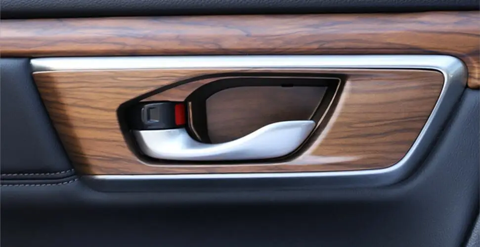 One Set Wood Chrome For Honda CRV 2017 Car Interior Door Handle Cover Trims Styling Accessories | Автомобили и мотоциклы