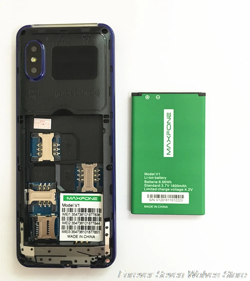 GSM 2G телефон V1 с тремя sim картами для пожилых людей 1800 мАч аккумулятор Поддержка