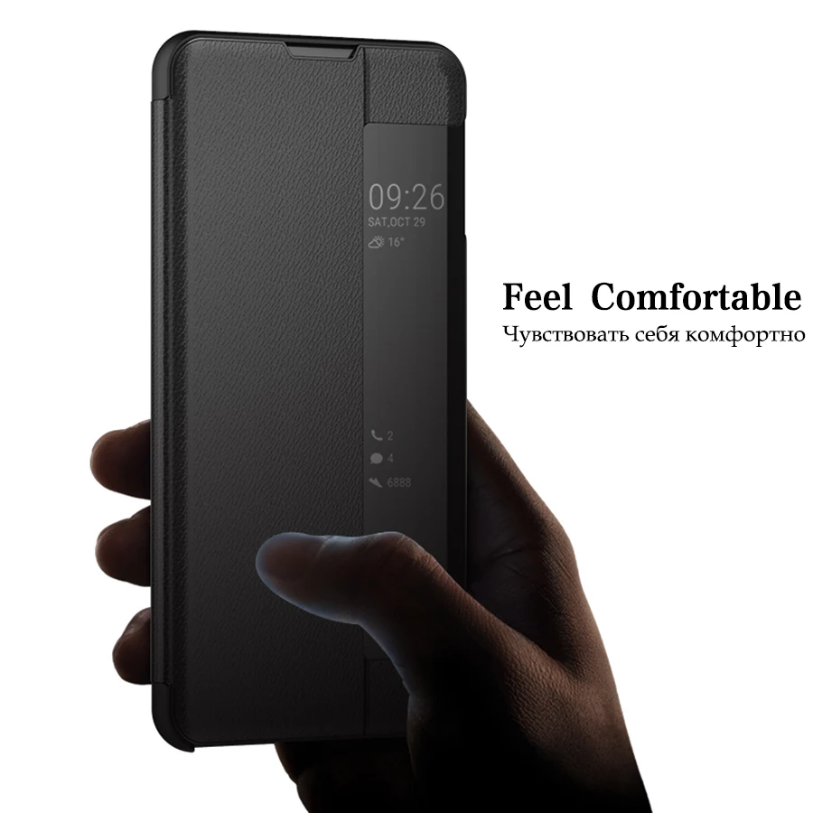 Smart View Flip Cover чехол для телефона samsung Galaxy S10 S9 S8 Plus Note 9 8 S10e S7 край A6 A7 A9 J4 J6 + плюс 2018