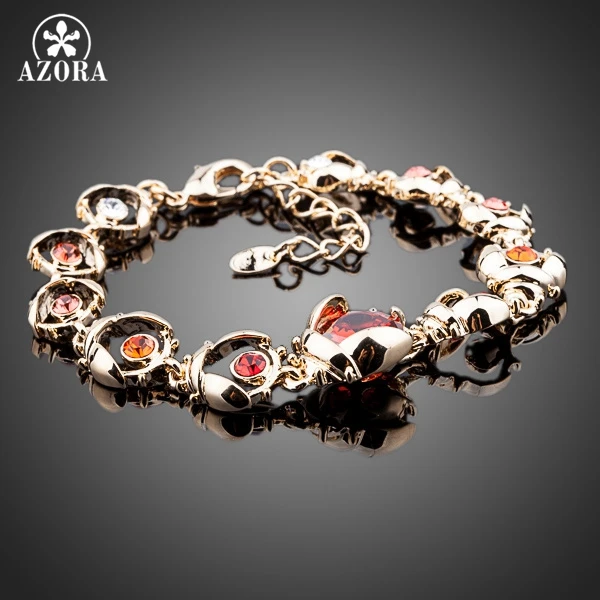 AZORA золотые Красный кубический цирконий браслет с насекомыми TS0036|a bracelet|bracelet abracelet