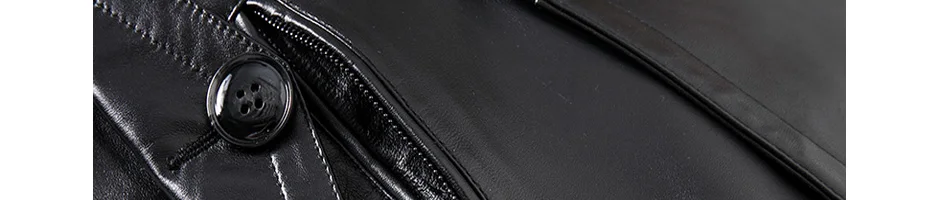 Мужской длинный черный плащ из натуральной кожи куртка из натуральной кожи двубортное пальто и куртка из натуральной овчины Новинка