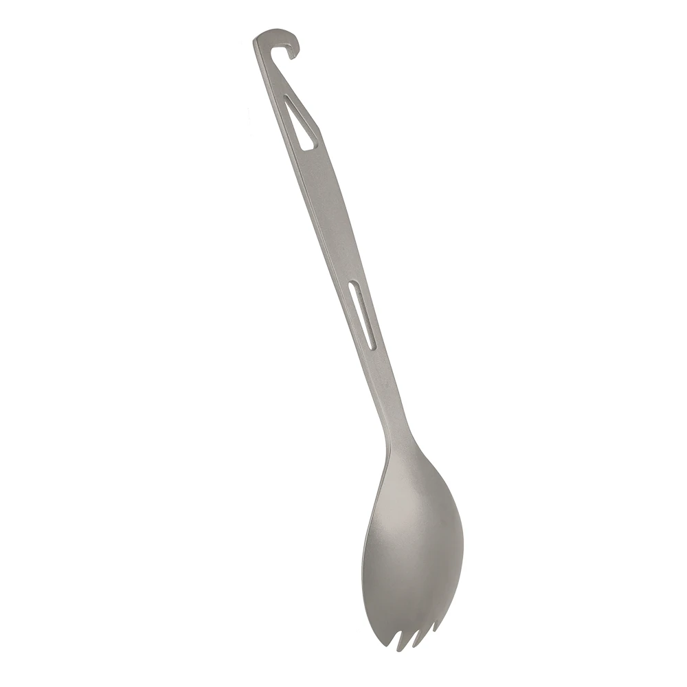 Lixada столовая ложка Вилка титановая Spork с открывалкой для бутылок легкая открытая столовая ложка Вилка для путешествий кемпинга альпинизмом