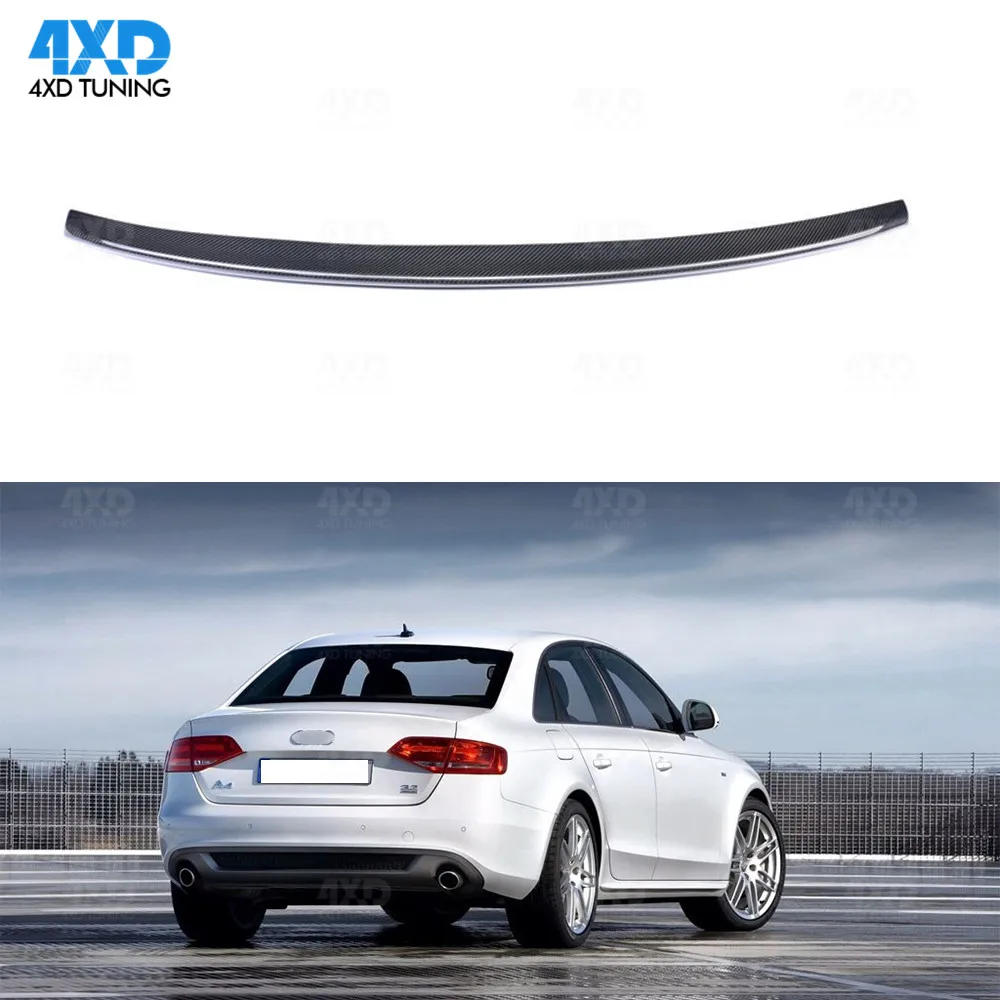 Спойлер из углеродного волокна в стиле S для Audi A4 B8 карбоновый стиль седан 2009 2010 2011