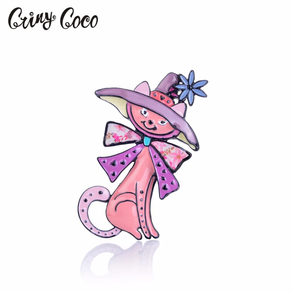 2019 Cte Long Tail Cat Pins and Brooches Vintage Women Brooch for Bag Cothes Decoration Girls Fashion Jewelry Animal Pin Badge | Украшения