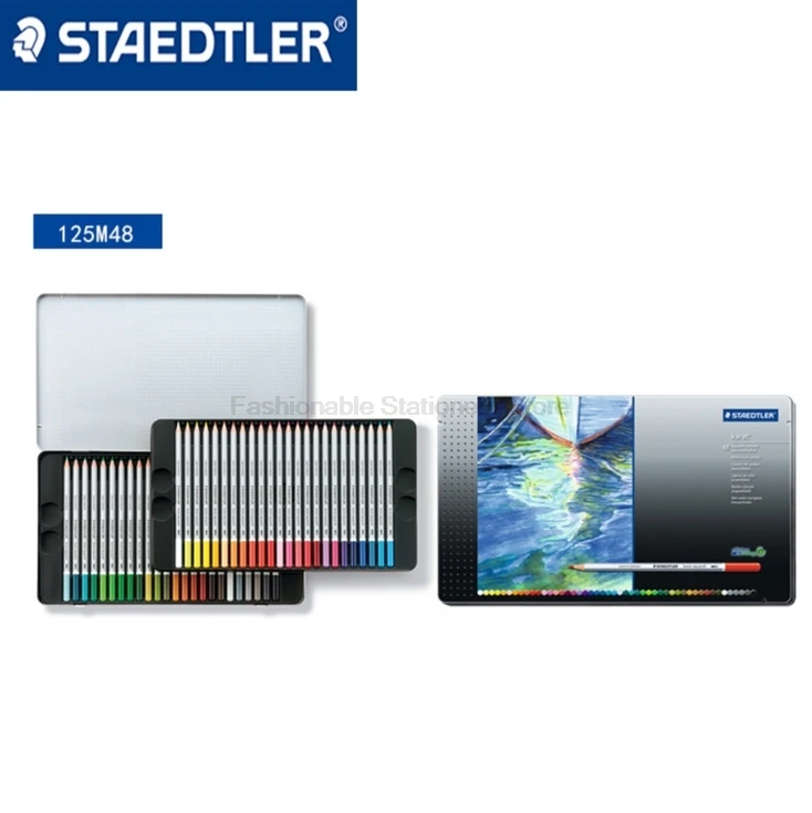 STAEDTLER 125 M48 48 цветные водорастворимые карандаши для упаковки жестяных коробок