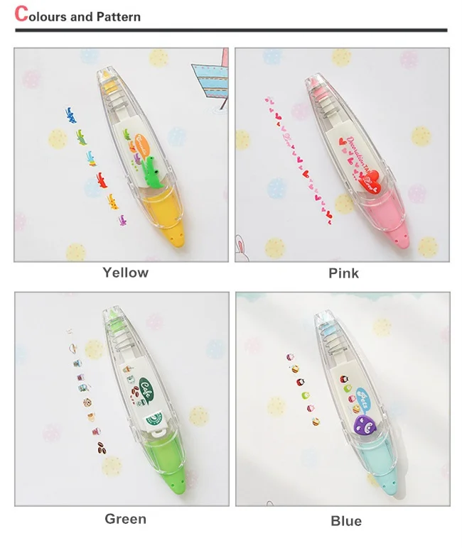 Корректирующая лента в виде животных 4 шт./лот кружевные декоративные ленты