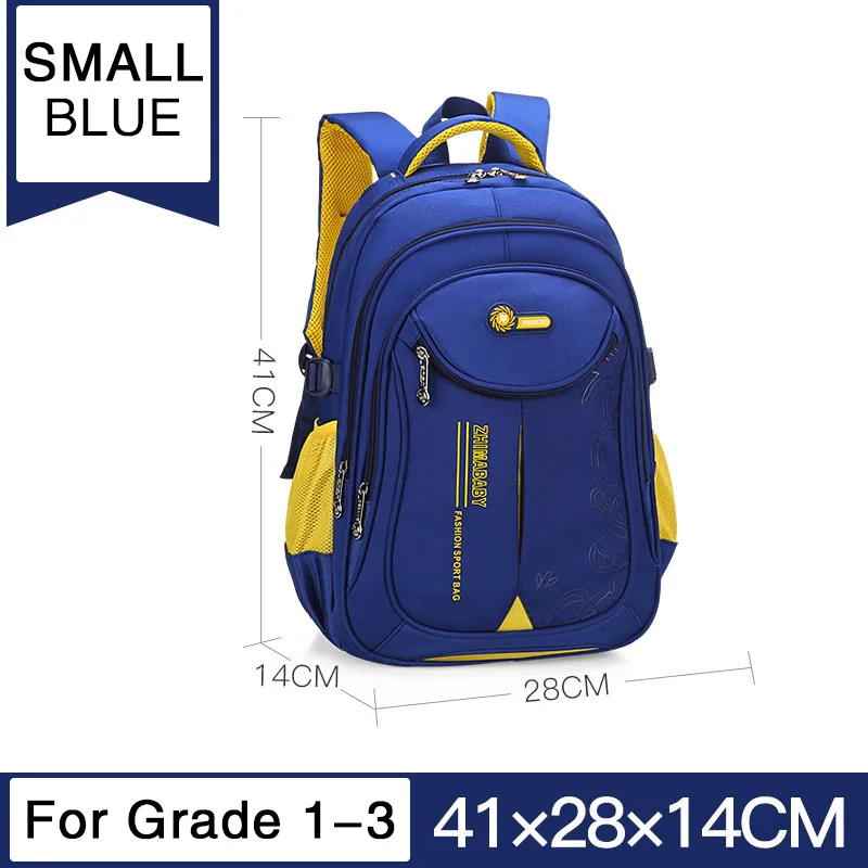 Small-Blue Водонепроницаемые детские школьные сумки для девочек и мальчиков; детский Ранец; ортопедический рюкзак; школьные сумки; рюкзак для начальной школы; Mochilas Infantil - Цвет: Small-Blue