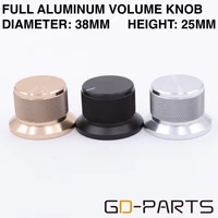 38x25mm solid full aluminum potentiometer set pointer knob for hifi audio cd turntable record amp dac 6mm hole cnc machined