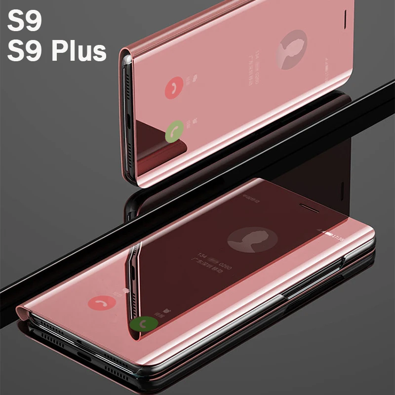 Флип-чехол для смартфона с зеркальным покрытием чехол Samsung galaxy S9 Plus S 9 S9Plus жесткие