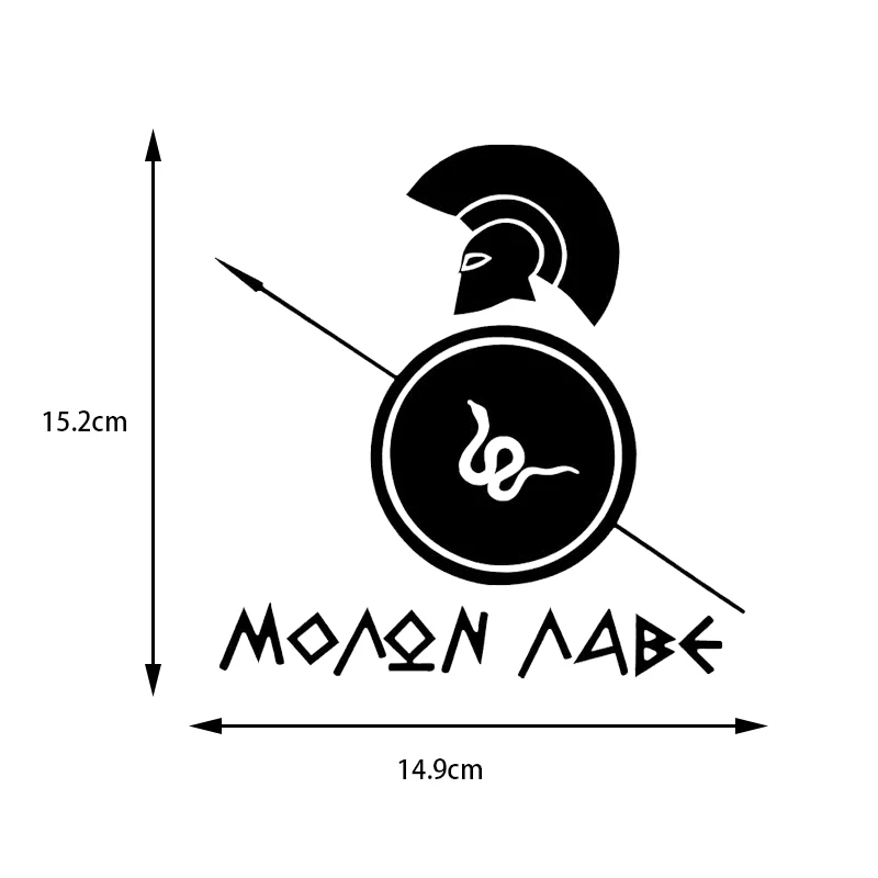 14 9 см * 15 2 Momon LABE Spartan шлем автомобиля стикер щит виниловые наклейки