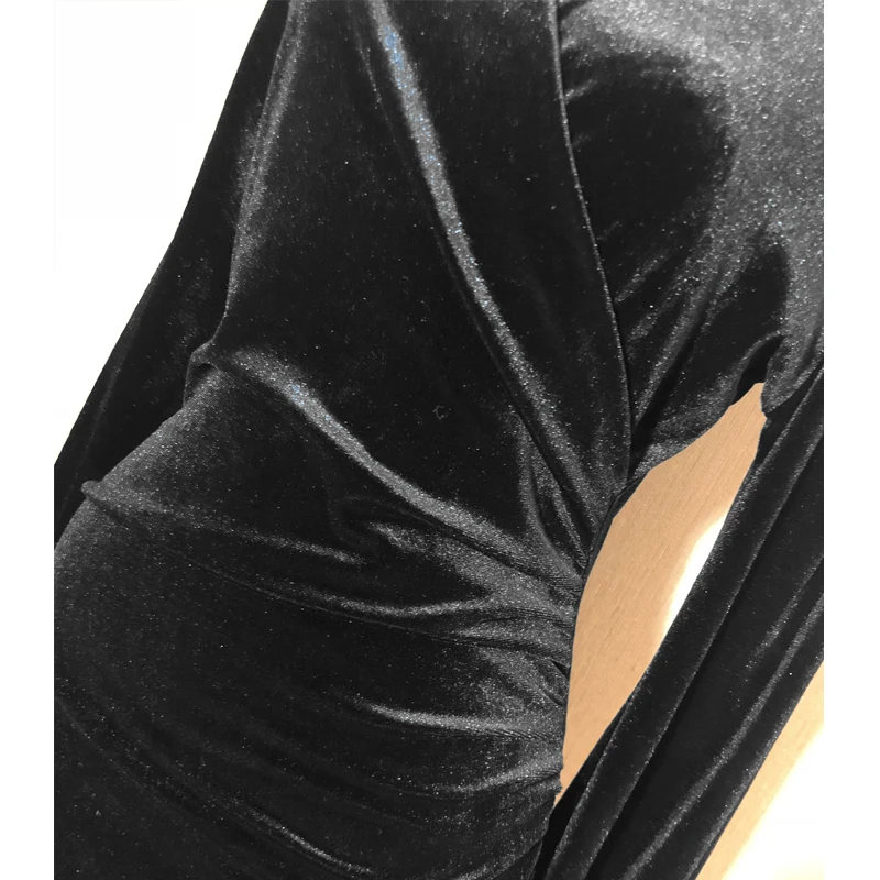 Fashion Women Latin Dance Dress Female Adult Velvet Lantern Long-Sleeved Sexy Ballroom Cha Practice Dresses Costume DL3207 | Тематическая