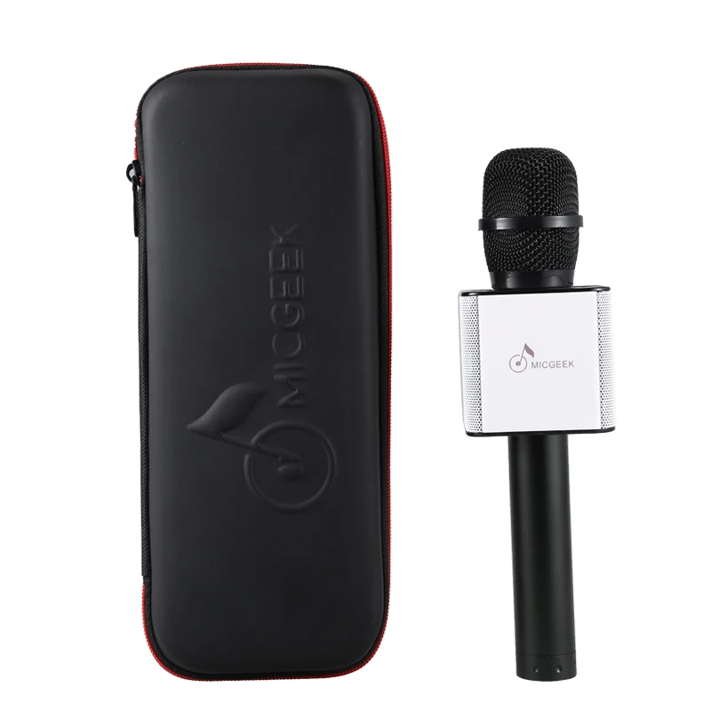 Black Караоке микрофон беспроводной микрофон Bluetooth караоке мобильный Phoone портативный KTV для вокала, с рекордером микрофон динамик - Цвет: Black