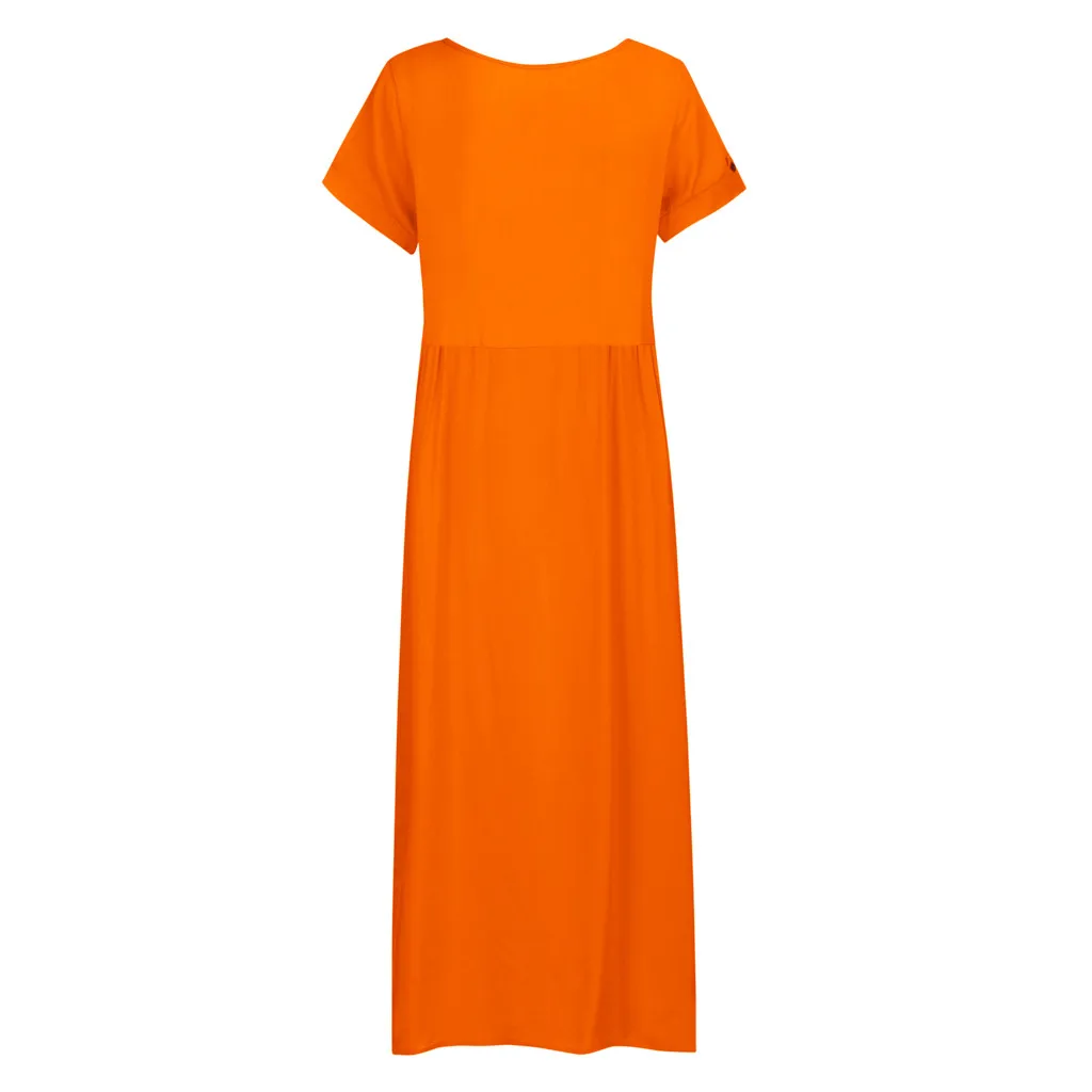 

Dress Women Long Linen Elegant Short Sleeve Summer Dress Casual Loose Party Night Dress 2019 Plus Size Vestidos Robe Femme 19A29