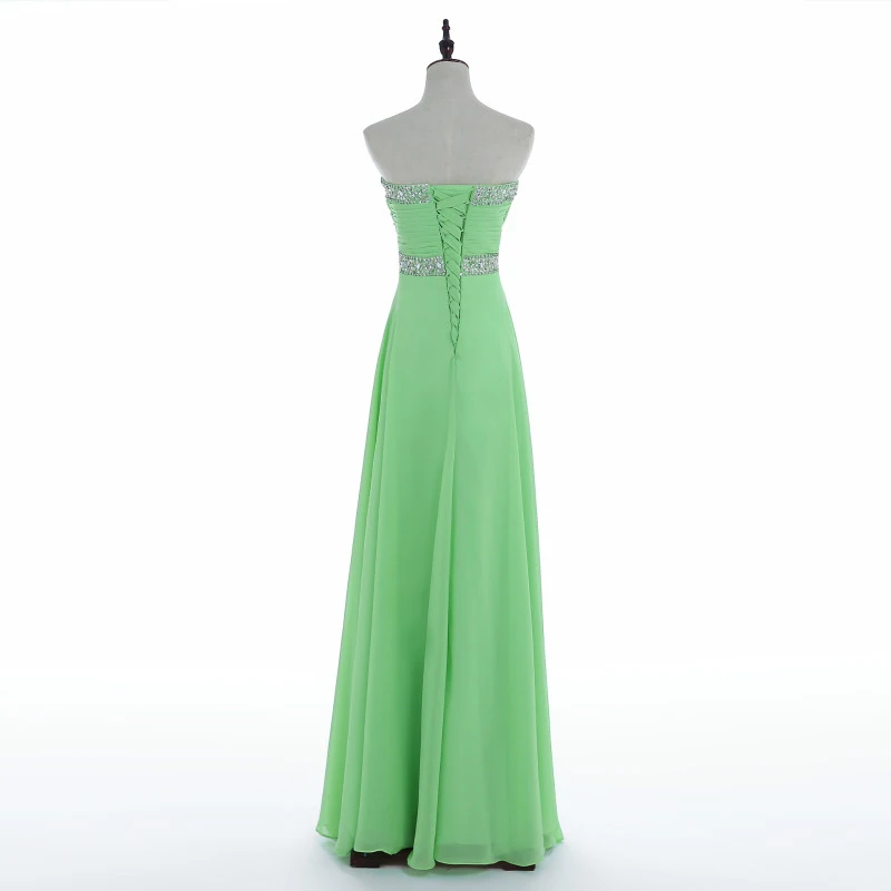 Eren Jossie Chiffon Sweetheart Beaded Evening Dress Popular Style Real Made Long Length Corset Back Banquet | Свадьбы и торжества