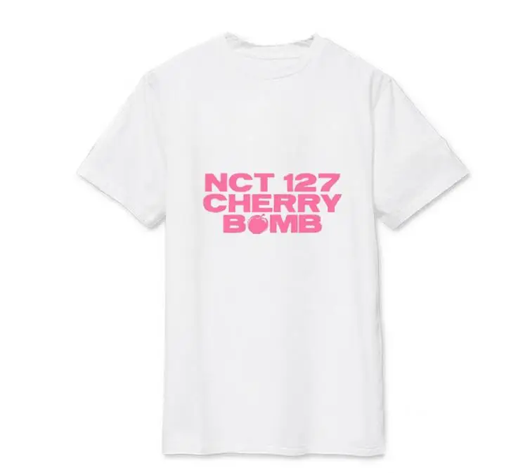 2017 Летний стиль nct 127 альбом вишня бомба печать футболка с круглым вырезом kpop