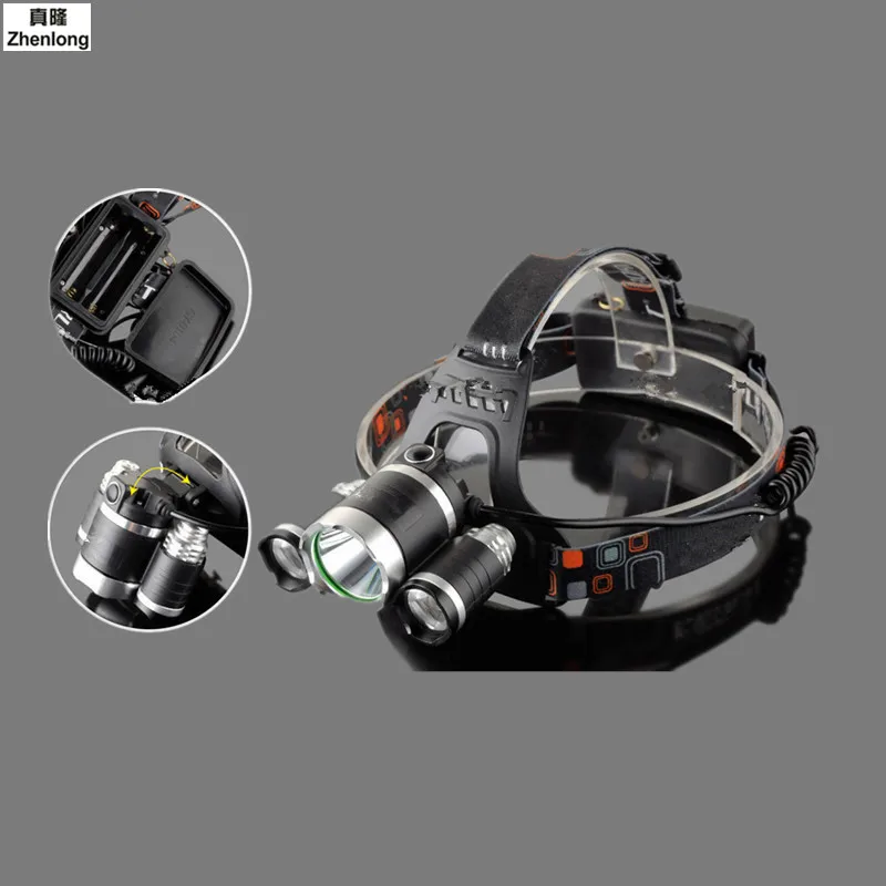 Barato Linterna Frontal LED 3T6 De Alta Potencia De 5000LM, Luz De Cabeza, Linterna De Pesca, Luz Potente Baldeada