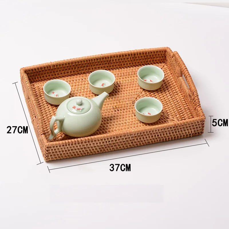 Осенняя плетеная корзина из ротанга для фруктов органайзер конфет закусок