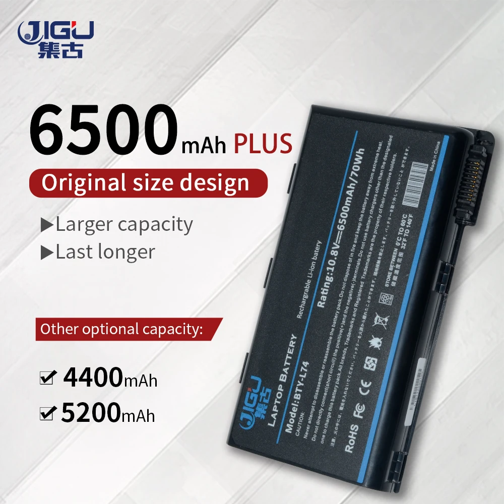 

JIGU Laptop Battery FOR MSI BTY-L74 BTY-L75 MS-1682 A5000 A6000 91NMS17LD4SU1 91NMS17LF6SU1 957-173XXP-101 957-173XXP-102