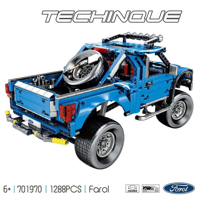 Technic Series 701970 F-150 Raptor модель машины пикап Строительные блоки Набор классических игрушек для детей