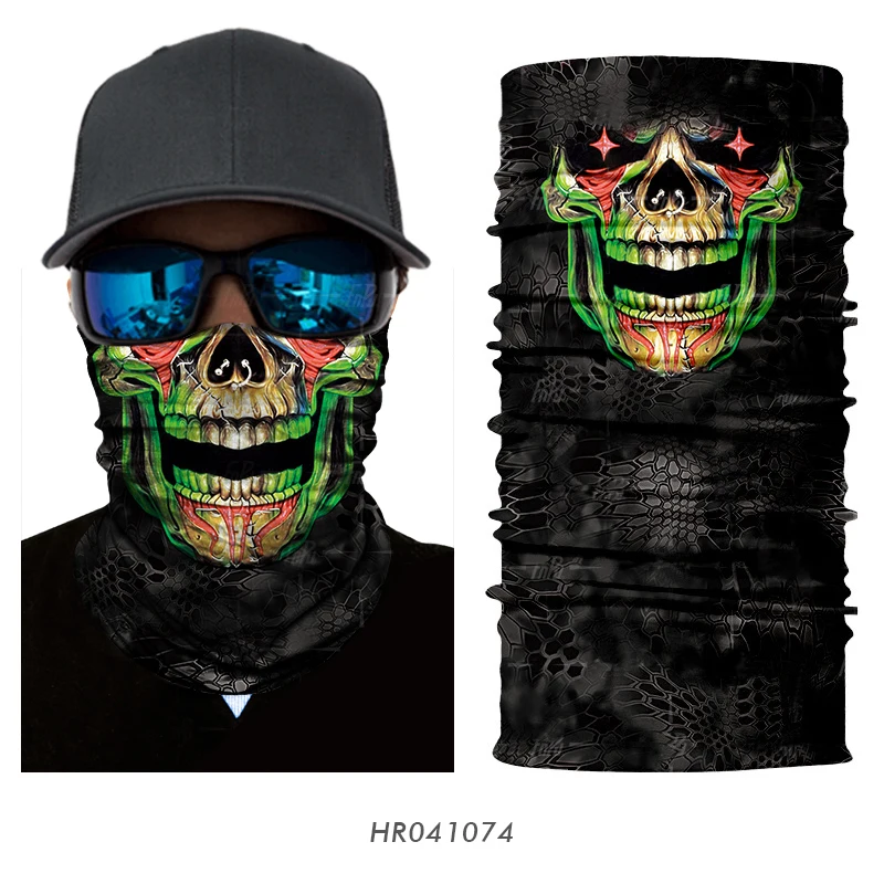 

Outdoor bandana cycling Horror Ghost Skull Neck Warmer Half Face Mask Head Scarf Bicycle Bandana Headband Headscarf Halloween