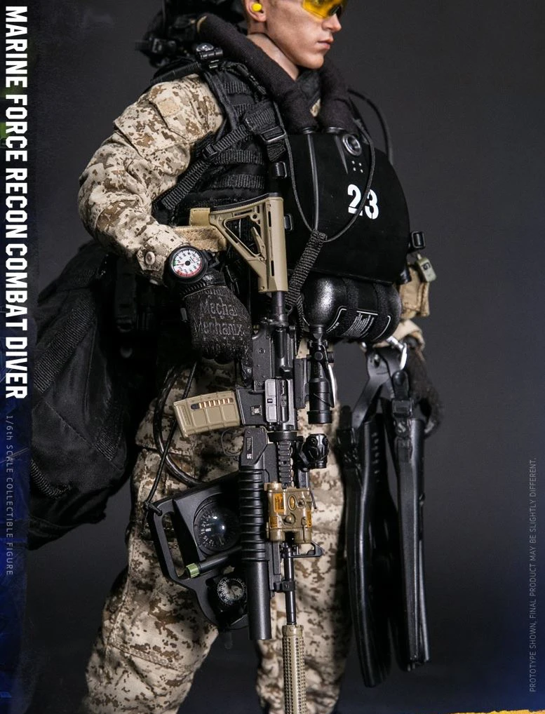 78056 1/6 весы Коллекционная морской пехоты RECON COMBAT DIVER пустыни MARPAT версия модели