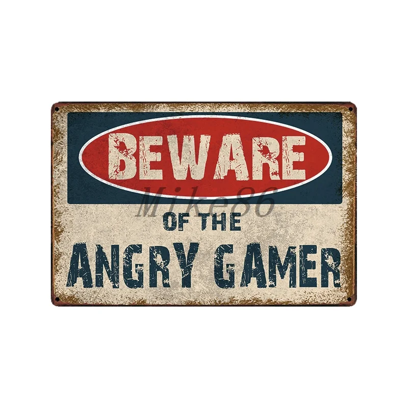 [Mike86] ANGERY GAMER Stop Fart Туалет Остерегайтесь Рождественский Забавный металлический знак для Дома Ретро настенная живопись художественный декор плакат искусство FG-509 - Цвет: SA-3767