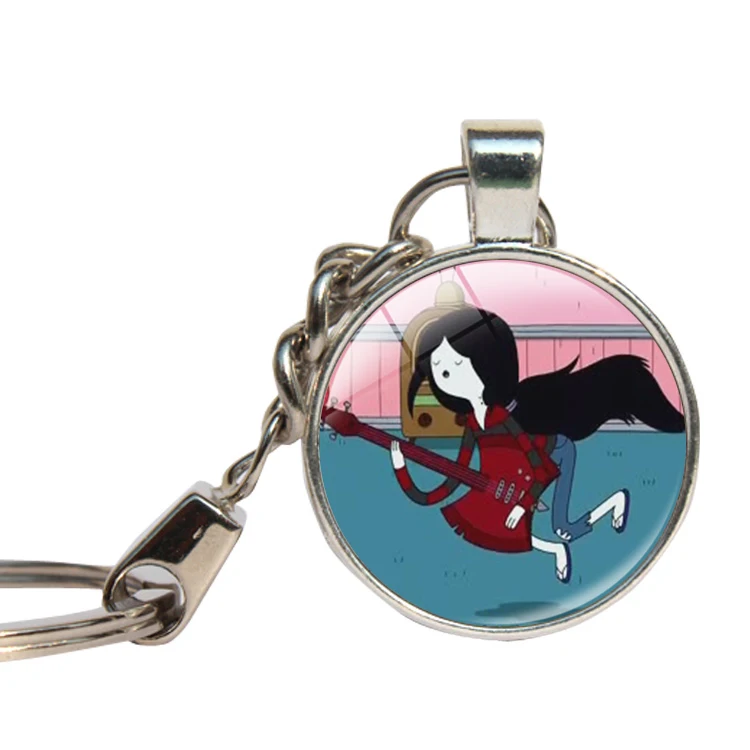 Adventure Time With Finn And Jake брелок со стеклянным кабошоном мультфильм на брелки стеклянный купол для ключа кольцо ювелирные изделия кулон брелок для ключей