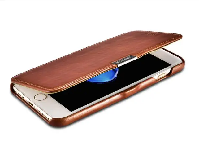 Чехол для iPhone 7 Plus iCarer Классический чехол из натуральной кожи с откидной крышкой