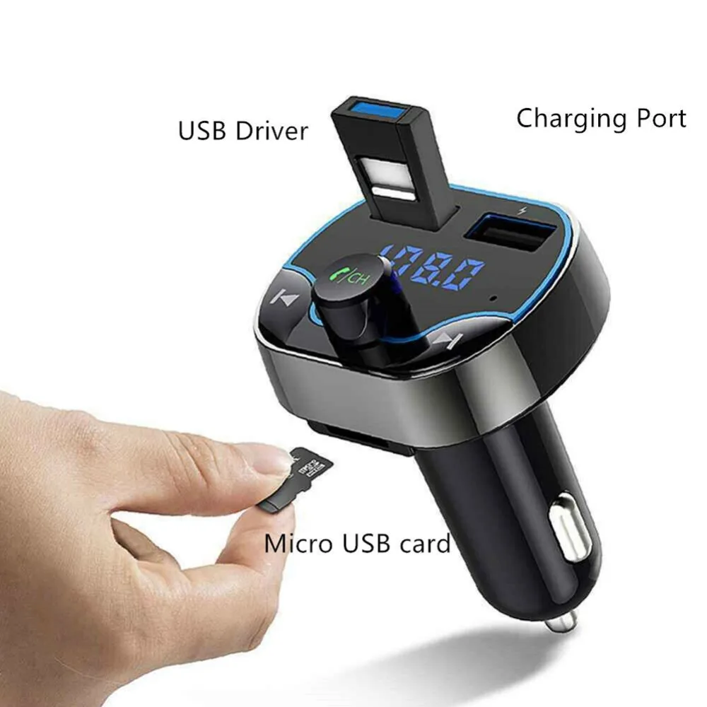 Brand-new Fashionable Convenient One-key Answer Car Cigar Plug FM Transmitter MP3 Player Radio Kit Dual USB Holder | Электроника