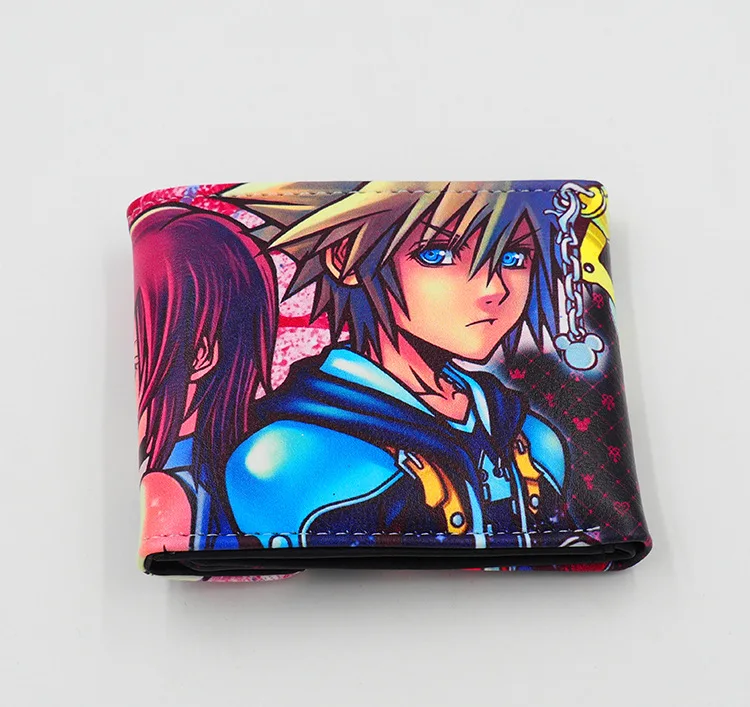 Японская игра Аниме ACG Kingdom Hearts Sora Aqua Kair Ventus PU короткий кошелек с красочным принтом